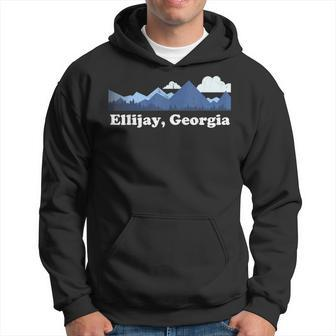 Cute Ellijay Georgia Ga Retro Blue Ridge Mountains Hoodie | Mazezy