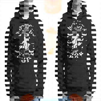 Cute Ghost Halloween Western Boot Scootin Spooky Hoodie | Mazezy