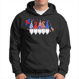 Cute Gnomes American Usa Flag Patriotic Happy 4Th Of July 1 Hoodie - Monsterry CA