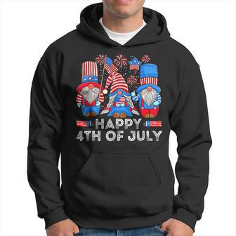 Cute Gnomes Us American Flag Patriotic Funny 4Th Of July Hoodie - Monsterry CA