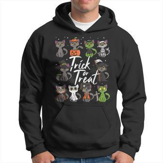 Cute Halloween Cats Trick Or Treat Hoodie - Monsterry
