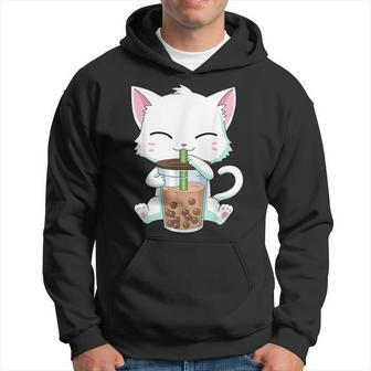 Cute Kawaii Bubble Tea Boba Milk Tea Anime Cat Hoodie | Mazezy