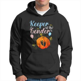 Cute Pumpkins Keeper Of The Gender Reveal Baby Thanksgiving Hoodie - Seseable