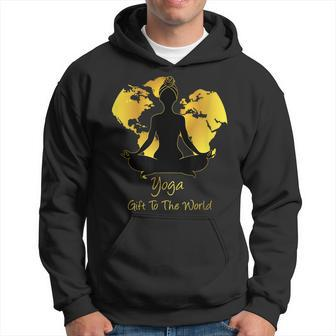 Cute Yoga A Gift To The World For Yoga Lovers Yoga Funny Gifts Hoodie | Mazezy