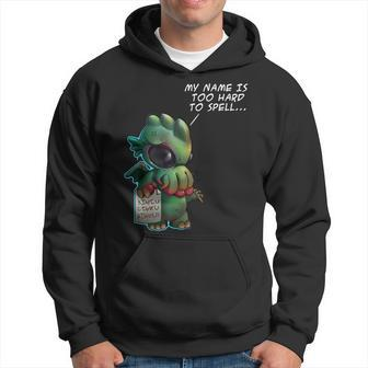 Cutulu Name Hard To Spell Arkham Tabletop Gamer Roleplaying Roleplaying Hoodie | Mazezy UK