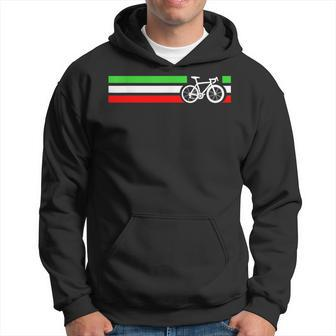 Cycling Racing Bike Italian Flag Road Cycologist Bicycle Men Hoodie | Mazezy