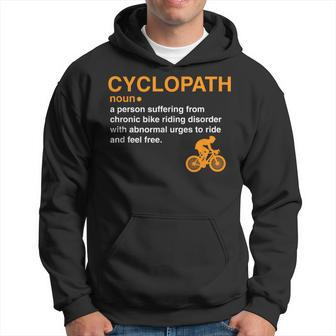 Cyclopath Dictionary Definition Cyclist Bike Riders Hoodie | Mazezy