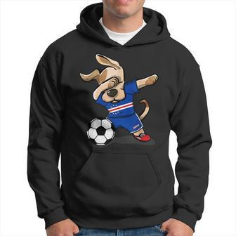 Dabbing Dog Cape Verde Soccer Fans Jersey Pride Football Hoodie | Mazezy