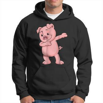 Dabbing Pig Funny Piglet Farm Animal Gift Boy Gifts For Pig Lovers Funny Gifts Hoodie | Mazezy