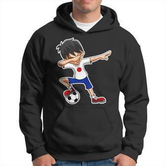 Dabbing Soccer Boy Japan Japanese Flag Jersey Hoodie | Mazezy