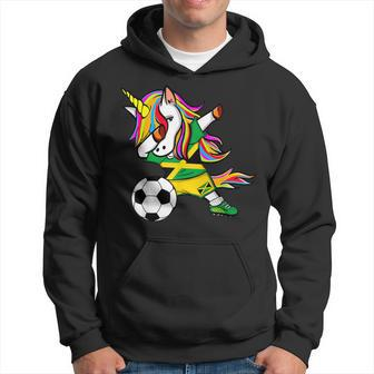 Dabbing Unicorn Jamaica Soccer Jersey 2019 Jamaican Football Hoodie | Mazezy