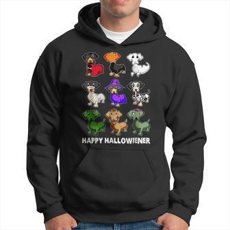 Dachshund Happy Halloweiner Halloween Dogs Lover Hoodie - Seseable