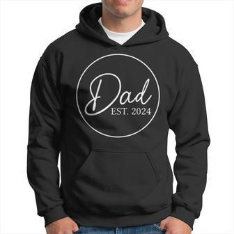 Dad 2024 Circle Pregnancy Announcement Father To Be 2024 Dad Hoodie - Seseable