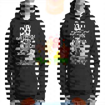 Dad Birthday Crew Farm Animals Barnyard Tractor Bday Party Hoodie | Mazezy