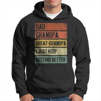 Dad Granpa Great Grandpa For Fathers Day Funny Hoodie | Mazezy