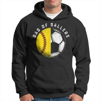 Dad Of Ballers Father Son Softball Soccer Player Coach Gift Hoodie - Seseable
