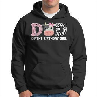 Dad Of The Birthday For Girl Cow Farm 1St Birthday Cow Daddy Hoodie | Mazezy