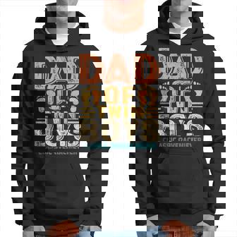 Dad Of Twin Boys Twin Dad Father Hoodie | Mazezy
