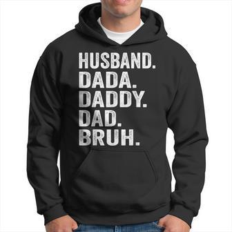 Dada Daddy Dad Bruh Husband Father Funny Fathers Day Vintage Hoodie - Thegiftio UK