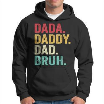 Dada Daddy Dad Bruh Men Fathers Day Vintage Funny Father Hoodie - Thegiftio UK