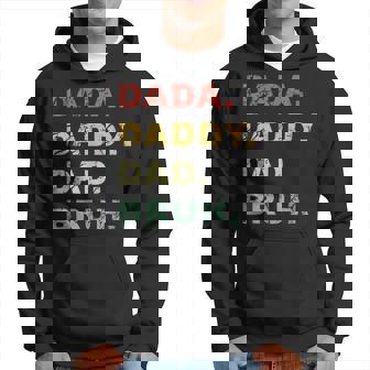 Dada Daddy Dad Bruh Vintage Funny Fathers Day Gift For Men Funny Gifts For Dad Hoodie | Mazezy
