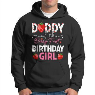 Daddy Of The Berry First Birthday Gifts Girl Strawberry Hoodie - Monsterry UK