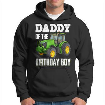 Daddy Of The Birthday Boy Family Tractors Farm Trucks Bday Hoodie - Seseable