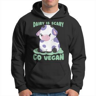 Dairy Is Scary Go Vegan Hoodie | Mazezy