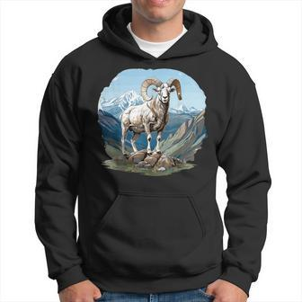 Dall Sheep With Scenic Landscape Dall Sheep Hoodie | Mazezy