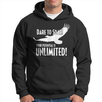 Dare To Soar Your Potential Is Unlimited Eagle Hoodie | Mazezy