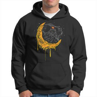Dark Magic Witchcraft Pagan Wicca Cat Crescent Moon Occult Hoodie - Monsterry