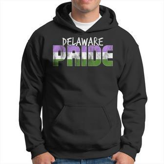 Delaware Pride Genderqueer Flag Hoodie | Mazezy