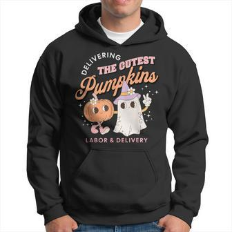 Delivering The Cutest Pumpkins Labor & Delivery Halloween Hoodie - Monsterry DE