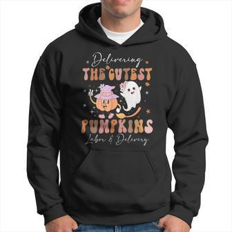 Delivering The Cutest Pumpkins Labor & Delivery Halloween Hoodie - Monsterry AU