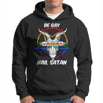 Devil Goat Symbol Lgbt Support Gay Pride Satan Halloween Hoodie | Mazezy