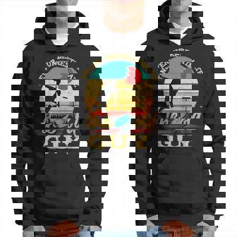 Disc Golf Never Underestimate The Old Guy Vintage Funny Gift For Mens Hoodie - Seseable