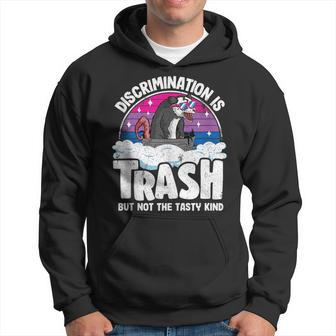 Discrimination Is Trash Opossum Bisexual Pride Bi Pride Hoodie | Mazezy