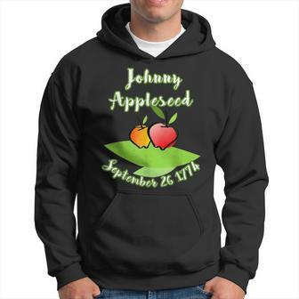 Distressed Johnny Appleseed John Chapman Celebrate Apples Hoodie | Mazezy
