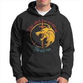 That Which Does Not Kill Me Should Run Vintage Apparel Hoodie | Mazezy DE