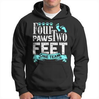 Dog Agility  Four Paws Two Feet One Team  Dog Gift Hoodie