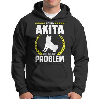 Dog Akita Vintage Akita Dog Shirt Dog Mom Gift Dog Dad Akita Lover 3 Hoodie - Monsterry AU