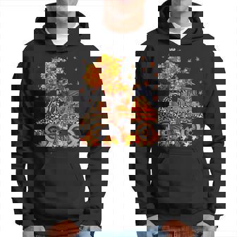 Dog Great Dane Thanksgiving Turkey Carrying Great Danes On Truck Pumpkins Hoodie - Monsterry