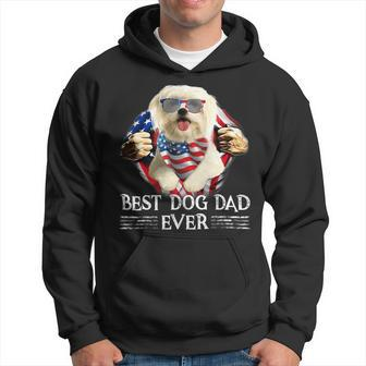 Dog Maltese Best Maltese Dad Ever American Flag 4Th Of July Gifts Men Hoodie - Monsterry UK