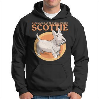 Dog Scottish Terrier Mens Dog Dad Of A Spoiled Scottie Dog Owner Scottish Terrier 2 Hoodie - Monsterry