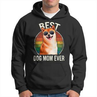 Dog Shiba Inu Womens Women Best Shiba Inu Dog Mom Ever Mothers Day Hoodie - Monsterry