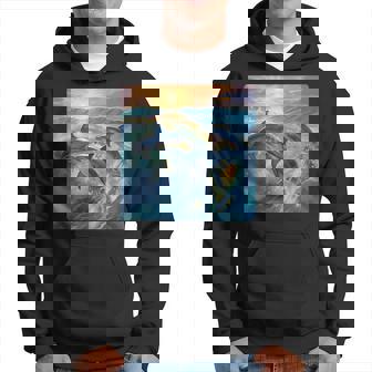 Dolphin Colorful Dolphin Lover Gift Sunset Dolphin Hoodie | Mazezy