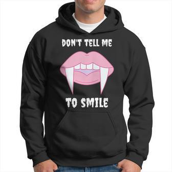Dont Tell Me To Smile Goth Vampire Th Pink Gothic Spooky Hoodie | Mazezy