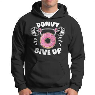 Donut Give Up Pun Motivational Bodybuilding Workout Hoodie | Mazezy UK