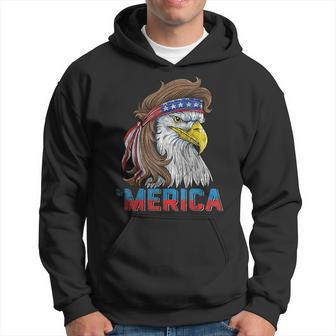 Eagle Mullet 4Th Of July Usa American Flag Eagle Merica Hoodie | Mazezy CA
