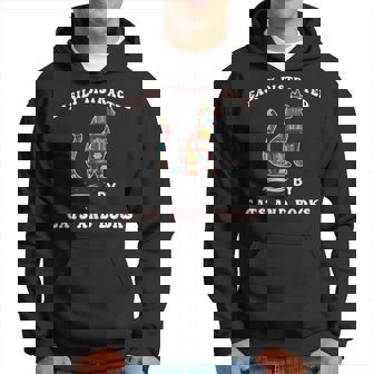 Easily Distracted By Cat And Books Funny Cat & Book Lover Hoodie | Mazezy